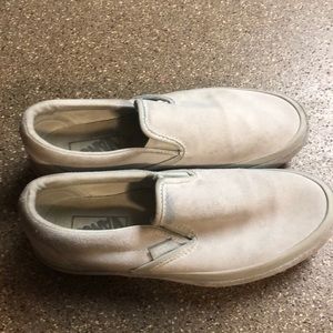 Suede Slip on Vans  Platform